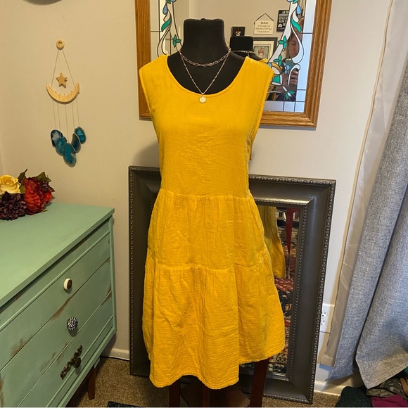 Universal Thread Dresses Universal Thread Women Yellow Casual